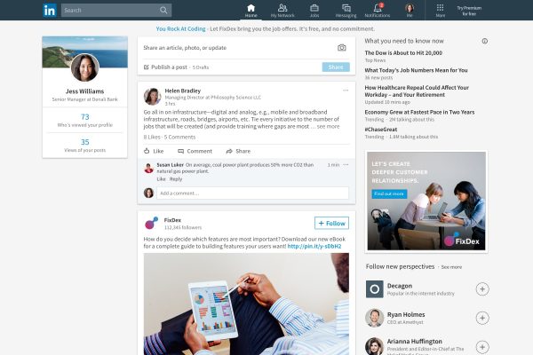 linkedin redesign