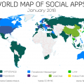 Mappa Social App nel mondo 2018