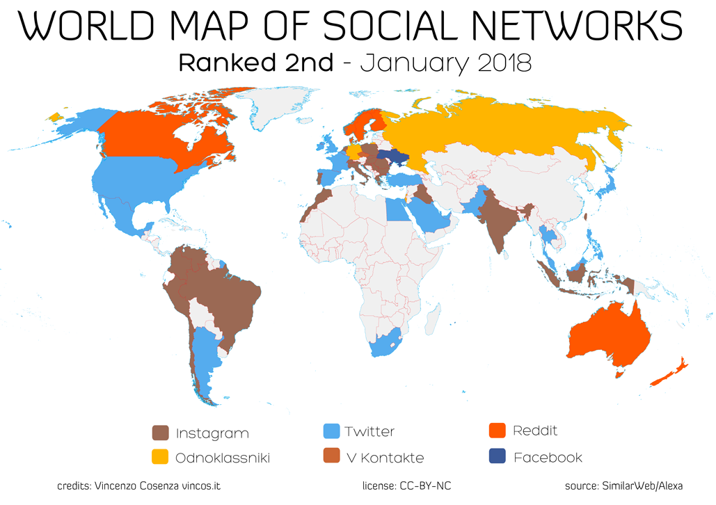 World Map of Social Networks