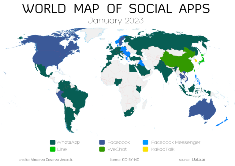 World Map of Social Networks