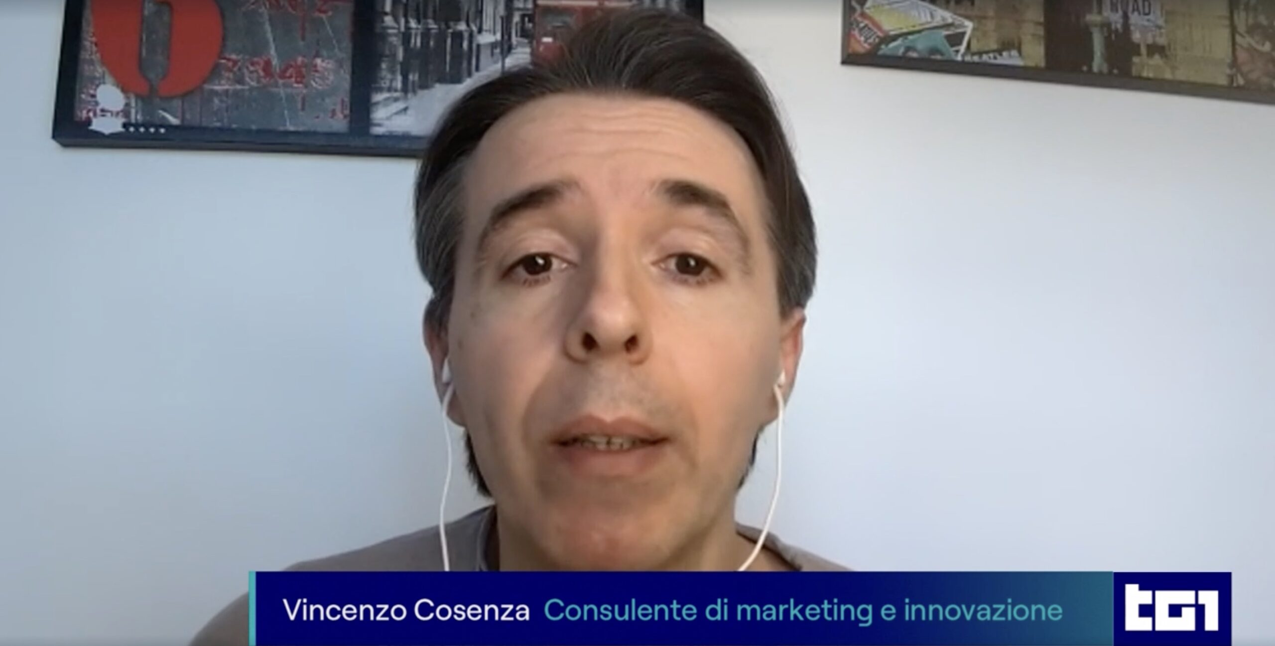 vincenzo cosenza al TG1 su intelligena artificiale