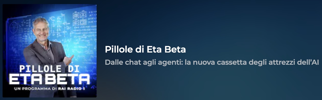 Da Chat ad Agenti: intervista su Rai Radio 1